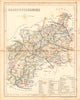 GLOUCESTERSHIRE county map. ARCHER & DUGDALE. Seats canals polling places 1845