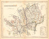 HERTFORDSHIRE county map by ARCHER & DUGDALE. Seats canals polling places 1845