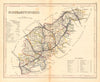 NORTHAMPTONSHIRE map by ARCHER & DUGDALE. Seats canals polling places 1845