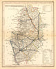 NOTTINGHAMSHIRE map by ARCHER & DUGDALE. Seats canals polling places 1845