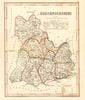 BRECKNOCKSHIRE county map. ARCHER & DUGDALE. Breconshire. Seats canals 1845