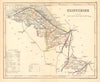 FLINTSHIRE county map by ARCHER & DUGDALE. Seats canals polling places 1845