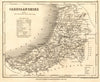 NOTTINGHAMSHIRE county map by DUGDALE/ARCHER. Seats canals polling places 1845
