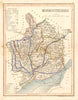 MONMOUTHSHIRE map by ARCHER & DUGDALE. Seats canals polling places c1845
