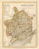 MONMOUTHSHIRE map by ARCHER & DUGDALE. Seats polling places canals c1845