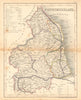 NORTHUMBERLAND map by ARCHER & DUGDALE. Seats canals polling places c1845