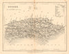 SUSSEX county map by ARCHER & DUGDALE. Seats polling places canals c1845