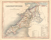 CAERNARVONSHIRE county map by ARCHER & DUGDALE. Caernarfonshire. Seats c1845