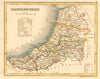 CARDIGANSHIRE county map by ARCHER & DUGDALE. Seats canals polling places c1845