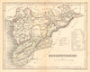 MERIONETHSHIRE county map by ARCHER & DUGDALE. Seats canals polling places c1845