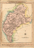Antique county map of Cumberland by James Wallis. Cumbria. Hand coloured 1810