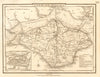 Antique ISLE OF WIGHT map by George COLE & John ROPER. Inset Newport plan c1835