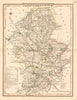 Antique county map of STAFFORDSHIRE by George COLE & John ROPER c1835 old
