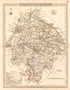 Antique county map of WARWICKSHIRE by George COLE & John ROPER c1835 old