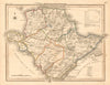 Antique county map of 