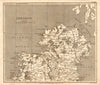 Antique county map of northern IRELAND by Henry Cooper for Benjamin Capper 1808