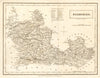 Antique county map of BERKSHIRE by Sidney Hall 1830 old plan chart