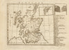 Antique copperplate map of Scotland showing counties c1810 old