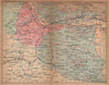 BORDEAUX WINE MAP. La Réole. Graves Entre-deux-Mers chateaux. COCKS & FERET 1898