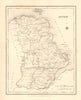 COUNTY ANTRIM antique map for LEWIS by CREIGHTON & DOWER - Ulster 1846 old