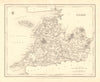COUNTY CLARE antique map for LEWIS by CREIGHTON & DOWER - Ireland 1846 old