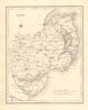 COUNTY DOWN antique map for LEWIS by CREIGHTON & DOWER - Ulster 1846 old