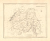 QUEENS COUNTY (LAOIS) antique map for LEWIS - CREIGHTON & DOWER - Ireland 1846