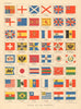 NATIONAL FLAGS Ensigns, Royal & Imperial Standards JOHNSTON 1892 old print