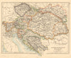 AUSTRO-HUNGARIAN MONARCHY Dalmatia Slavonia Siebenburgen &c JOHNSTON 1892 map