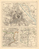 VIENNA City plan & environs Also Budapest environs Austria-Hungary 1892 map