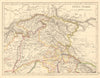 BRITISH INDIA NORTH Jammu Kashmir Punjab Himalayas JOHNSTON 1892 old map