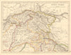 BRITISH INDIA NORTH Jammu Kashmir Punjab Himalayas JOHNSTON 1892 old map