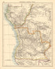 COLONIAL CENTRAL AFRICA French Congo Free State Angola JOHNSTON 1892 old map