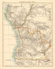 COLONIAL CENTRAL AFRICA French Congo Free State Angola JOHNSTON 1892 old map