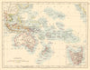 COLONIAL OCEANIA PACIFIC British Dutch Spanish French German Port  1892 map