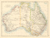 AUSTRALIA States Showing Northern Territory within SA JOHNSTON 1892 old map