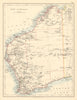 WESTERN AUSTRALIA Explorers route Giles Forrest Warburton Lefroy Hunt 1892 map