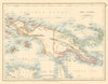 COLONIAL NEW GUINEA Kaiser Wilhelm Land British & Dutch New Guinea  1892 map