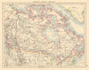 BRITISH NORTH AMERICA Canada. Manitoba enlarged eastward. Canadian Pac. 1892 map