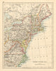UNITED STATES NORTH EAST New England Appalachia Atlantic states USA 1892 map