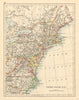UNITED STATES NORTH EAST New England Appalachia Atlantic states USA 1892 map