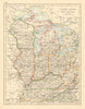 USA MID WEST Wisconsin Michigan Illinois Ohio Indiana Kentucky TN 1892 old map