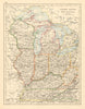 USA MID WEST Wisconsin Michigan Illinois Ohio Indiana Kentucky TN 1892 old map