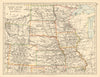 USA PLAINS STATES Iowa Minnesota Kansas NE ND SD Colorado JOHNSTON 1892 map