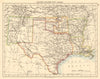 USA SOUTH CENTRAL Texas Oklahoma & Indian Territory & Public lands 1892 map