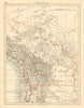 BOLIVIA includes Acre, lost to Brazil in 1899-1903 war JOHNSTON 1892 old map