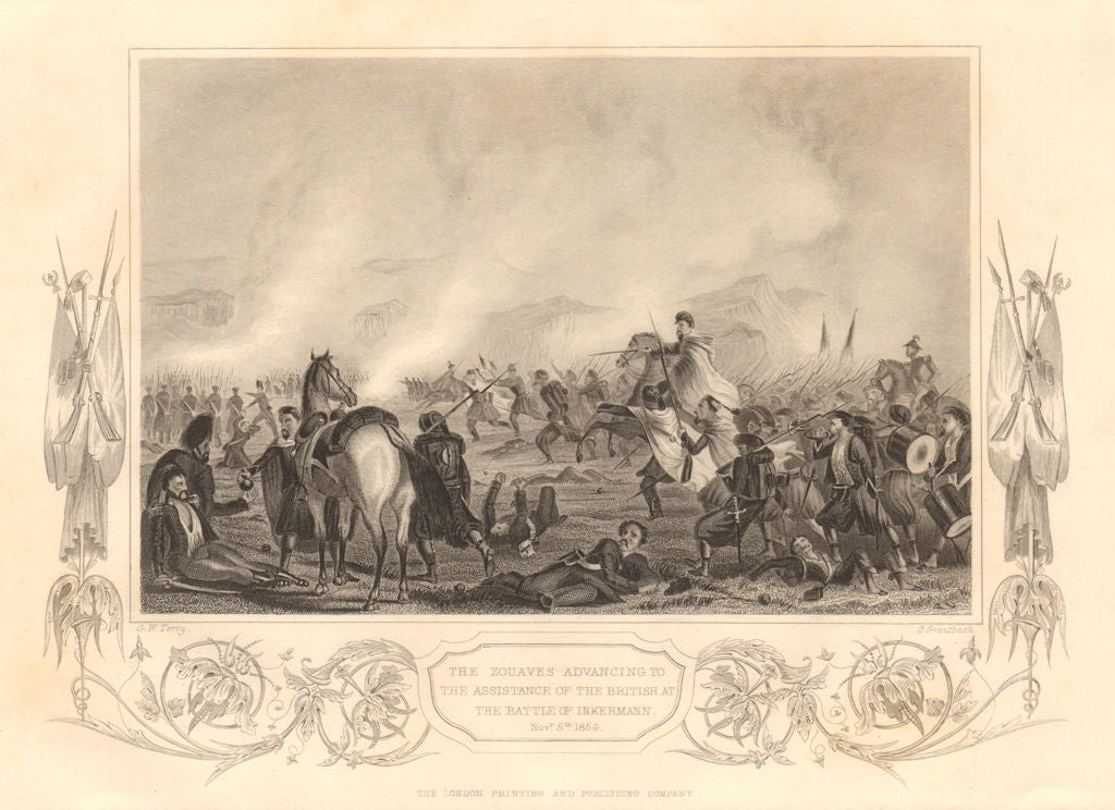CRIMEAN WAR. Zouaves helping the British. Nov 5th 1854 Battle of ...