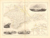 CRIMEA. Balaklava, Yevpatoria vignettes. Sevastopol plan. TALLIS/RAPKIN 1860 map