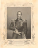 CRIMEAN WAR. Prince Alexander Mikhailovich Gorchakov 1860 old antique print