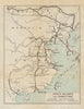 China''s Railways and Connections 1924 old antique vintage map plan chart